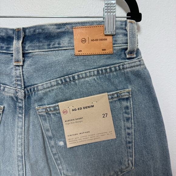 NWT AG Jeans Alexxis Cut Off Denim Short -  Adriano Goldschmied Distressed - Picture 7 of 9